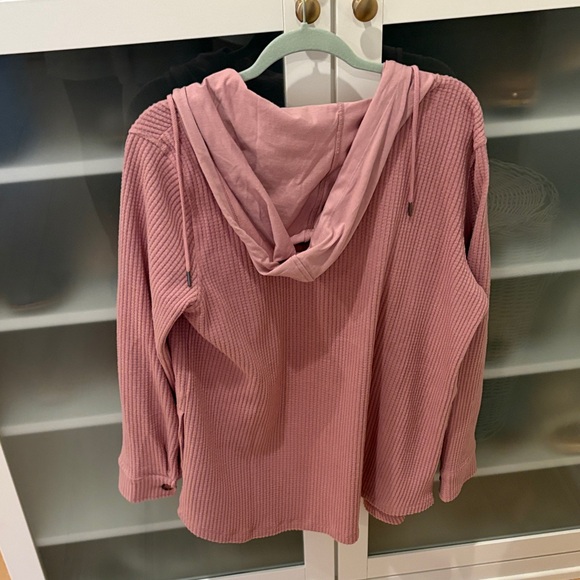 NEW Belle by Kim Gravel Chunky Waffle Hooded Shacket - M - Picture 6 of 7